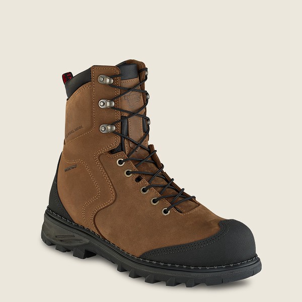 Red Wing Safety Boots Burnside - 8-Inch Waterproof Toe - Brune/Svart - Herre 5846-GOPXV